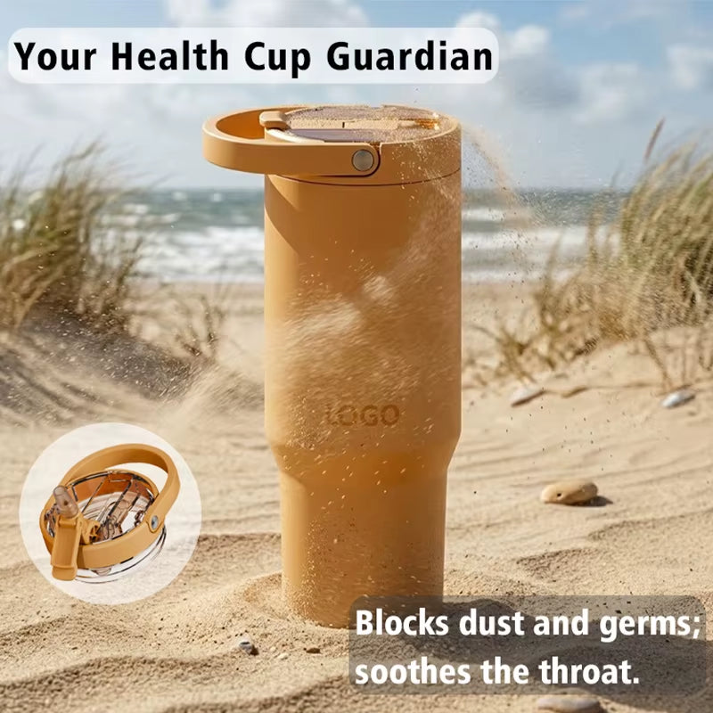 Custom Logo 20Oz 24Oz 32Oz 40Oz Flip Straw Tumbler Portable Travel Mug Stainless Steel Vaccum Insulated Tumbler with Handle