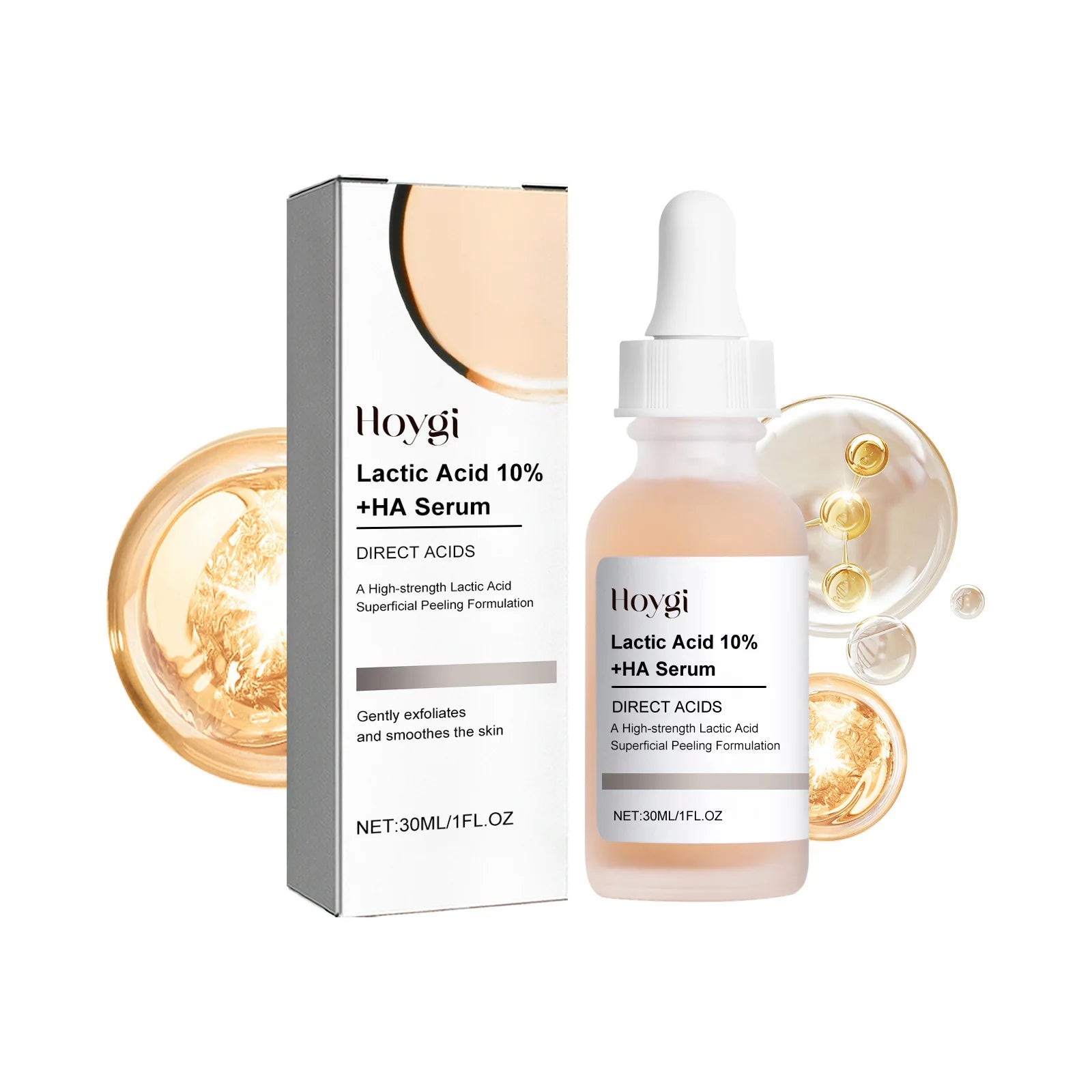 Lactobionic Acid Shrink Pores Serum Nourish Smooth Pores Blackhead Removing Exfoliating Moisturizing Hyaluronic Acid Essence