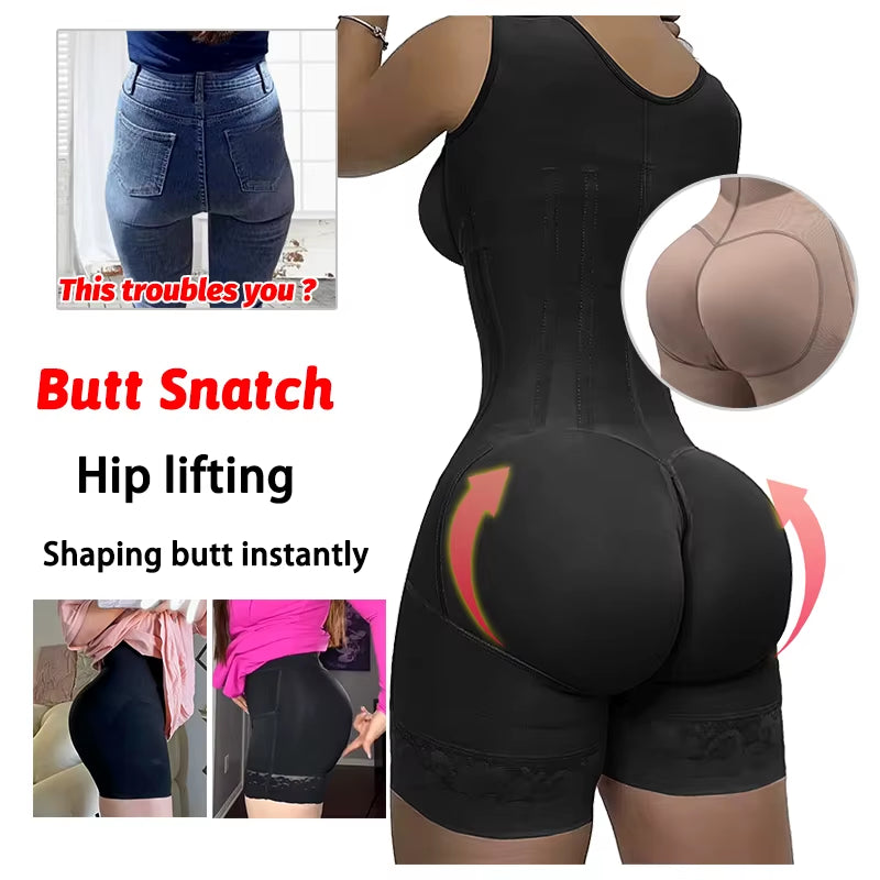 Firm Compression after Surgery Post Op Liposuction Body Shapewear Boned Waist Trainer Band Colombianas Girdle Fajas Shaper