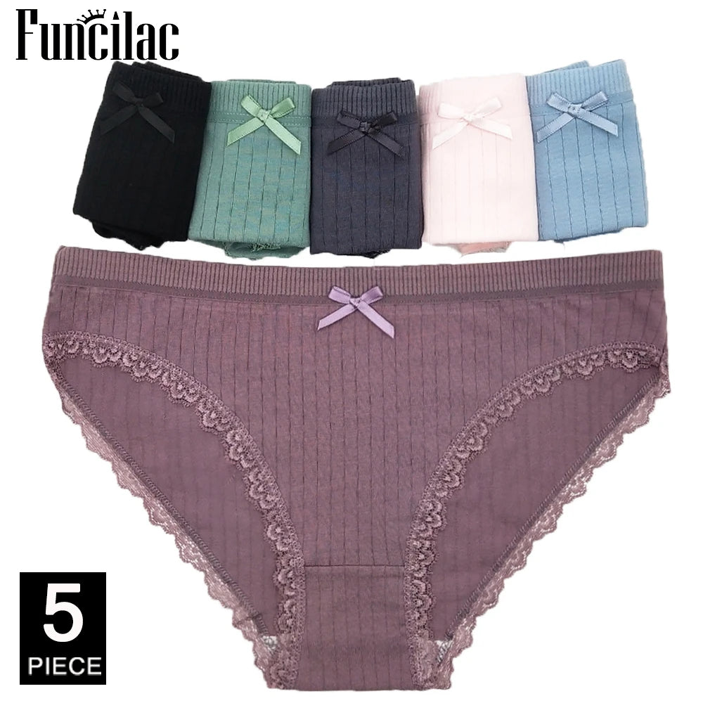 Women'S Cotton Panties Girl Briefs Ms. Cotton Underwear Bikini Underwear Sexy Ladies Briefs Free Shipping 5 Pcs/Set