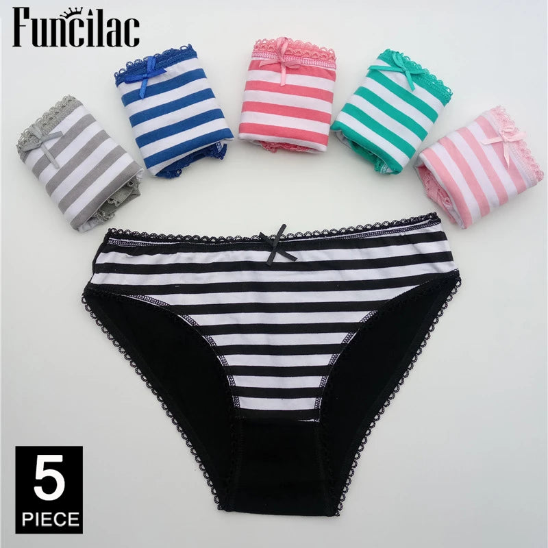 Women'S Cotton Panties Girl Briefs Ms. Cotton Underwear Bikini Underwear Sexy Ladies Briefs Free Shipping 5 Pcs/Set