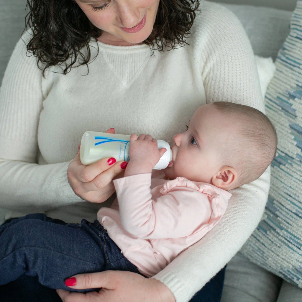 Natural Flow Anti-Colic Options+ Narrow Breast to Bottle Feeding Set, Clear, 4Oz, 4 Pack