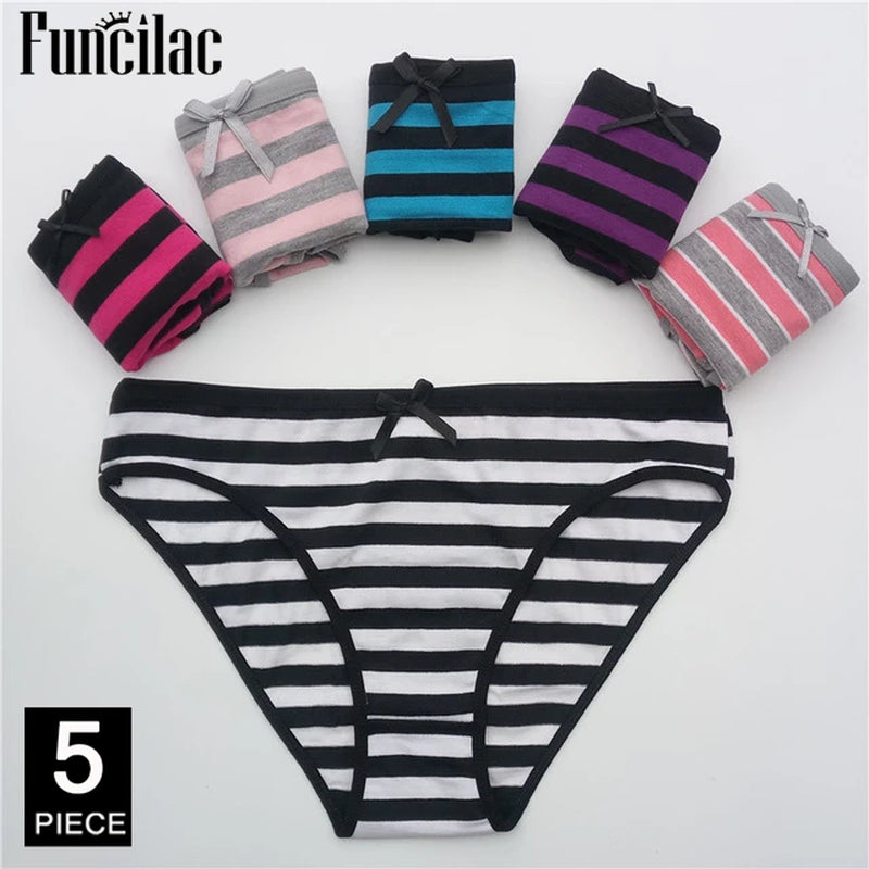 Women'S Cotton Panties Girl Briefs Ms. Cotton Underwear Bikini Underwear Sexy Ladies Briefs Free Shipping 5 Pcs/Set