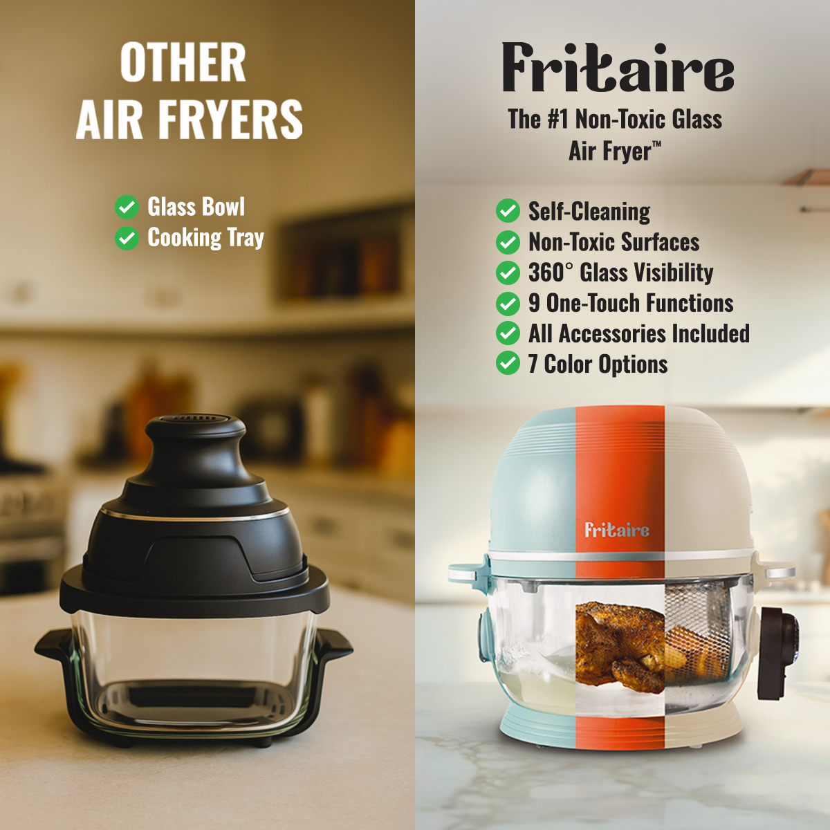 Self-Cleaning Air Fryer™ & Non-Toxic Air Fryer™ - Orange