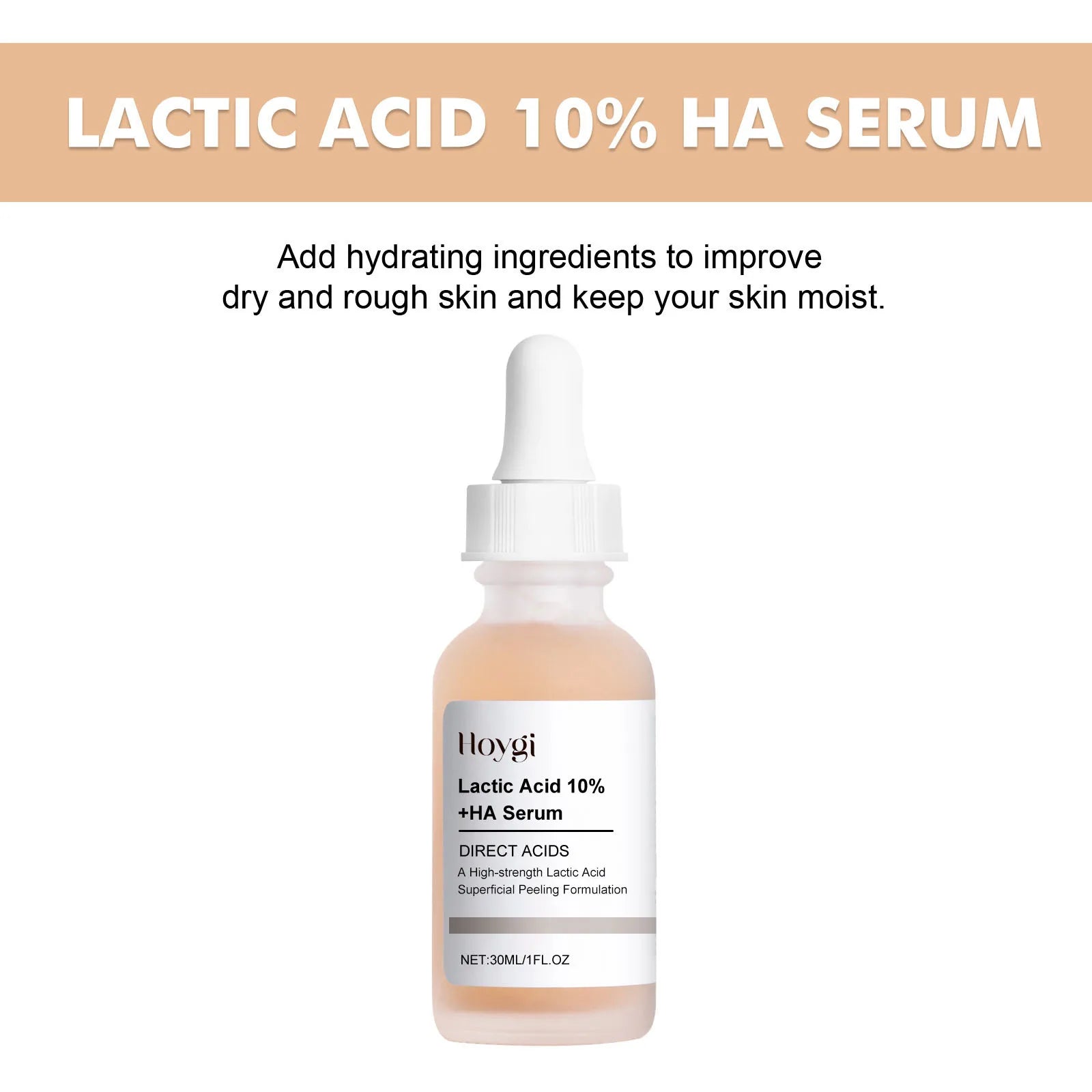 Lactobionic Acid Shrink Pores Serum Nourish Smooth Pores Blackhead Removing Exfoliating Moisturizing Hyaluronic Acid Essence