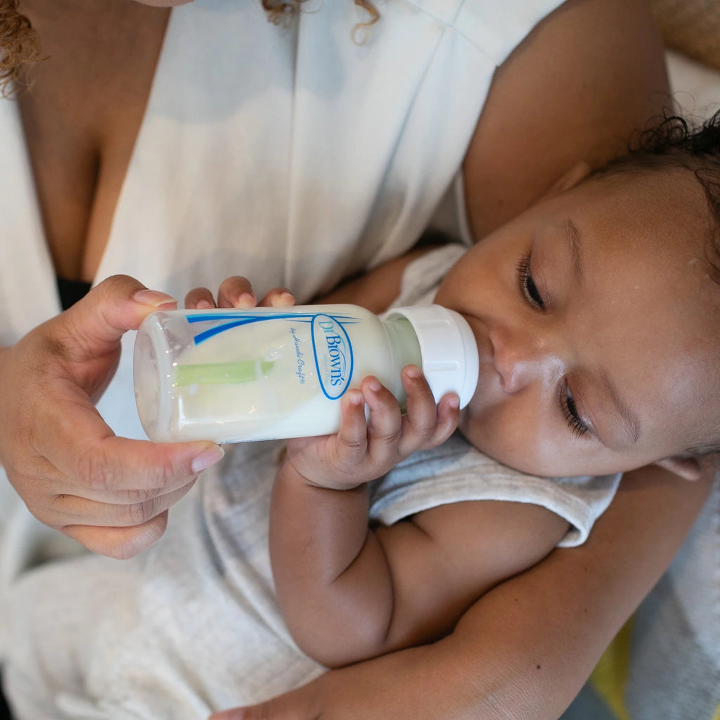 Natural Flow Anti-Colic Options+ Narrow Breast to Bottle Feeding Set, Clear, 4Oz, 4 Pack