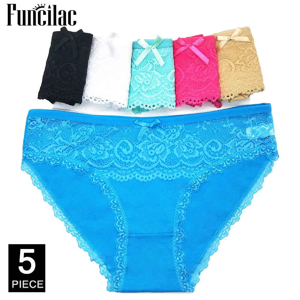 Women'S Cotton Panties Girl Briefs Ms. Cotton Underwear Bikini Underwear Sexy Ladies Briefs Free Shipping 5 Pcs/Set
