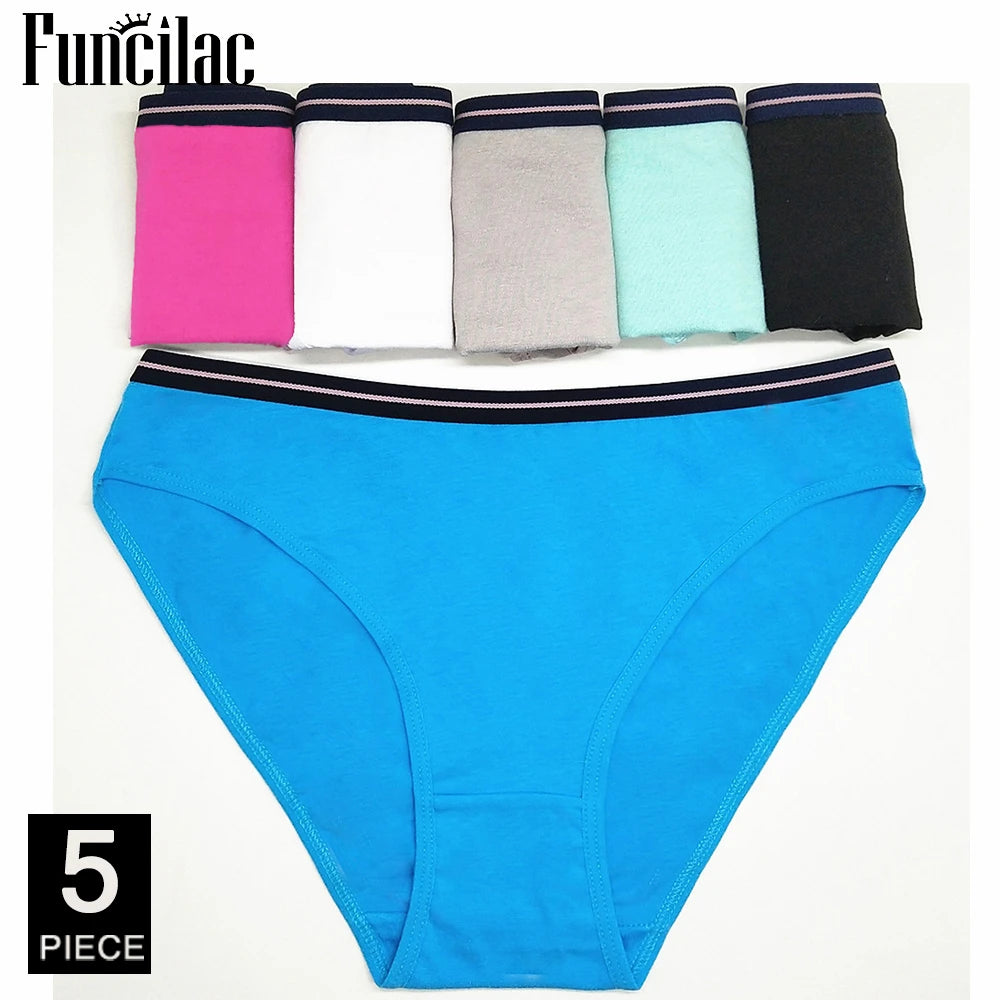 Women'S Cotton Panties Girl Briefs Ms. Cotton Underwear Bikini Underwear Sexy Ladies Briefs Free Shipping 5 Pcs/Set