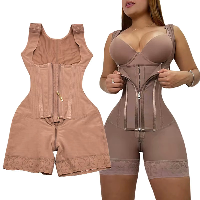 Firm Compression after Surgery Post Op Liposuction Body Shapewear Boned Waist Trainer Band Colombianas Girdle Fajas Shaper