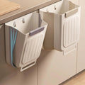 Collapsible Hanging Kitchen Trash Can Foldable Trash Can Cabinet Hanging Garbage Small and Convenient Countertop Rubbish Bin Kitchen Bathroom Accessories Home(11L )